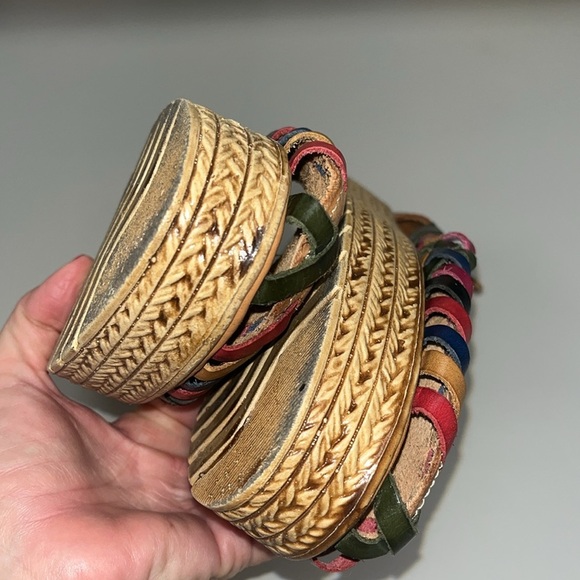 D’Clasicos ladies sandals size 8 leather with several colors , low heel height - Picture 8 of 8